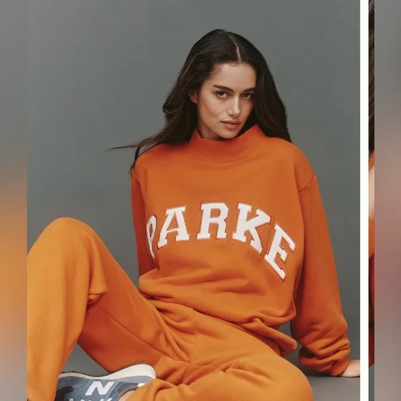 PARKE back to school varsity mockneck amber XXL NWT - Picture 1 of 4